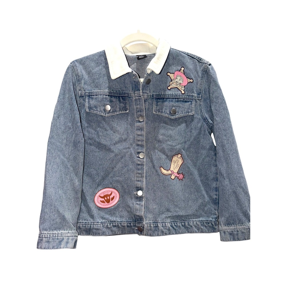 Disney Pixar Toy Story Jessie Girls Denim Jacket Cowgirl Era Blue XL 14